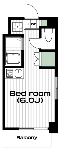 早稲田駅の賃貸 66,000円 間取り図