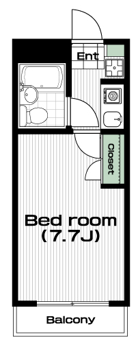 中野駅の賃貸 56,000円 間取り図