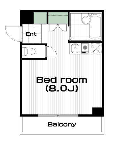 国立駅の賃貸 62,000円 間取り図