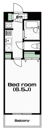 高田馬場駅の賃貸 89,500円 間取り図