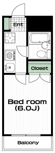 田無駅の賃貸 52,000円 間取り図