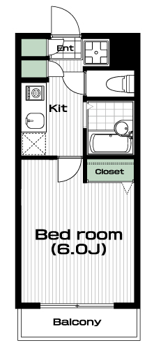 溝の口駅の賃貸 69,000円 間取り図