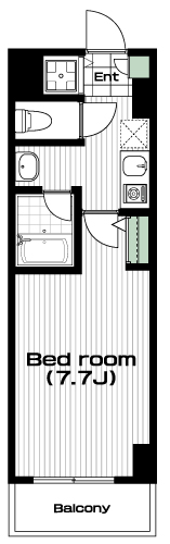 国分寺駅の賃貸 86,000円 間取り図
