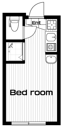 沼袋駅の賃貸 58,000円 間取り図
