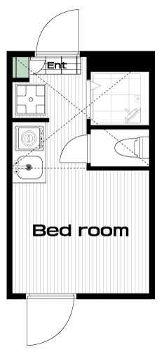 新宿駅の賃貸 73,500円 間取り図