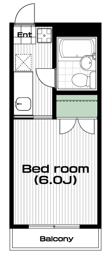 京王堀之内駅の賃貸 31,000円 間取り図