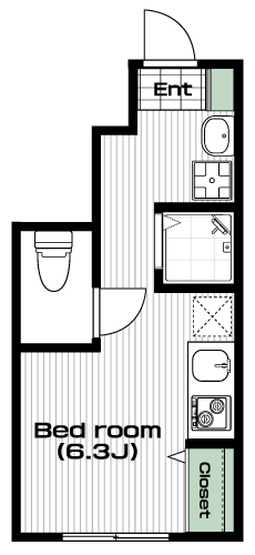 吉祥寺駅の賃貸 75,000円 間取り図