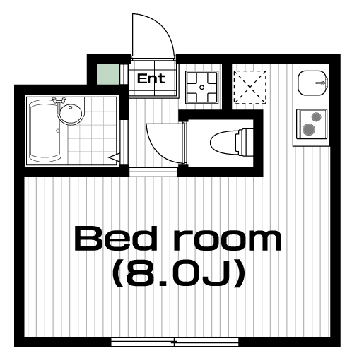 早稲田駅の賃貸 75,000円 間取り図