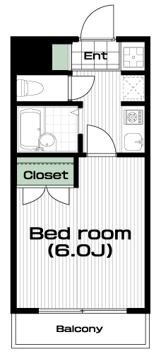 飛田給駅の賃貸 59,000円 間取り図