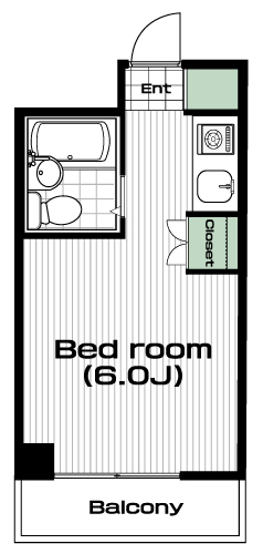 西荻窪駅の賃貸 58,000円 間取り図