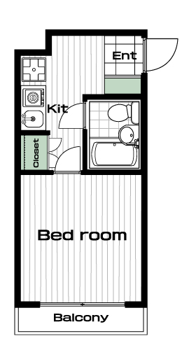 経堂駅の賃貸 60,000円 間取り図
