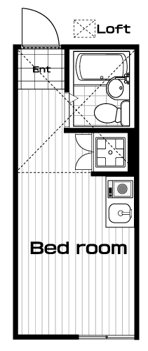 西小山駅の賃貸 65,000円 間取り図