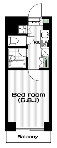 狛江駅の賃貸 75,000円 間取り図