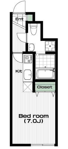 経堂駅の賃貸 82,000円 間取り図