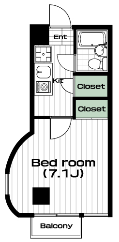 二子玉川駅の賃貸 80,000円 間取り図