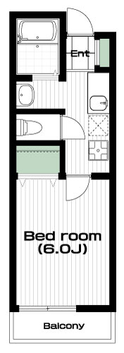 国立駅の賃貸 60,000円 間取り図