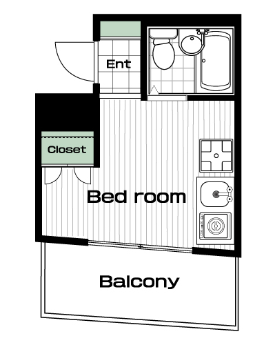 三軒茶屋駅の賃貸 55,000円 間取り図