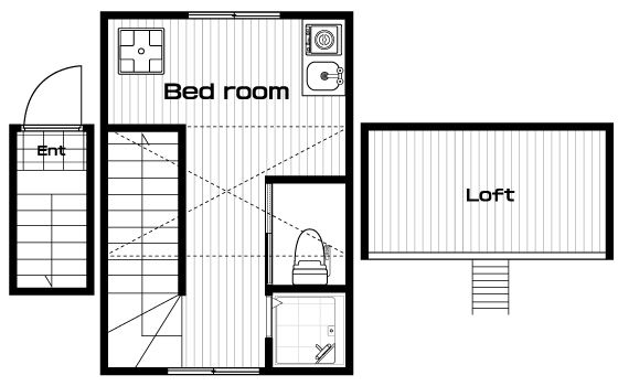 沼部駅の賃貸 60,000円 間取り図