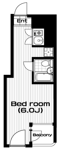 用賀駅の賃貸 49,000円 間取り図
