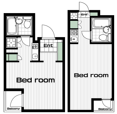 綱島駅の賃貸 44,000円 間取り図