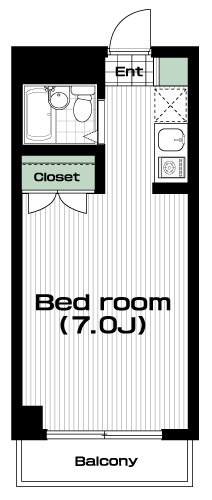 大塚・帝京大学駅の賃貸 38,000円 間取り図