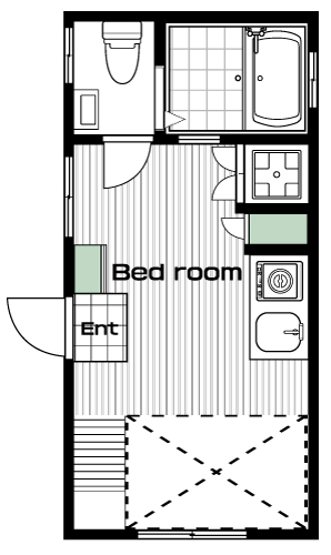 調布駅の賃貸 65,000円 間取り図