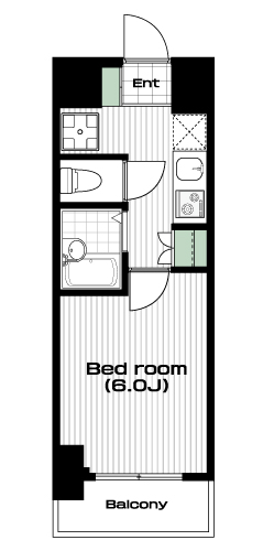 所沢駅の賃貸 62,000円 間取り図