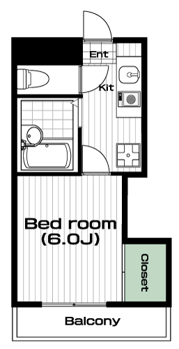 鶴川駅の賃貸 38,000円 間取り図