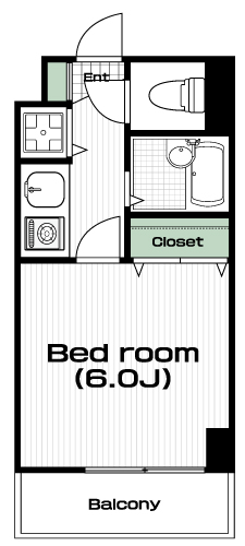新井薬師前駅の賃貸 79,000円 間取り図