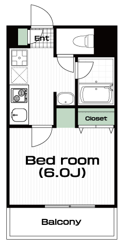 八王子みなみ野駅の賃貸 57,000円 間取り図