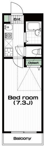 武蔵境駅の賃貸 61,000円 間取り図