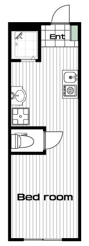 和田町駅の賃貸 48,000円 間取り図