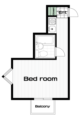 桜上水駅の賃貸 47,000円 間取り図
