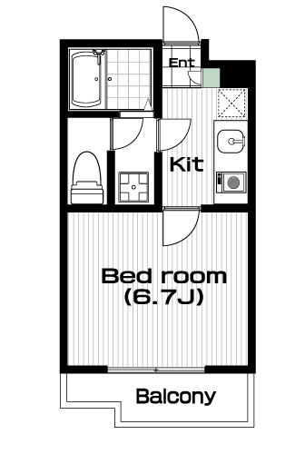 高井戸駅の賃貸 71,000円 間取り図