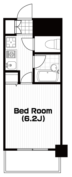 武蔵小金井駅の賃貸 75,000円 間取り図