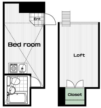 駒場東大前駅の賃貸 50,000円 間取り図