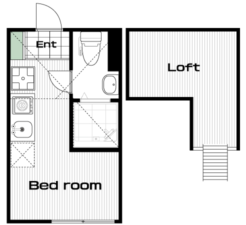 日吉駅の賃貸 61,000円 間取り図