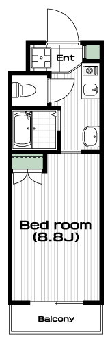 大塚・帝京大学駅の賃貸 52,500円 間取り図