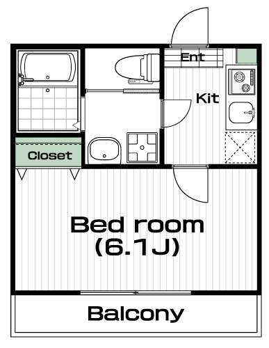 新百合ヶ丘駅の賃貸 79,000円 間取り図