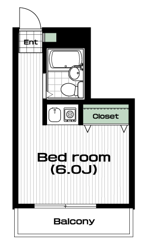 調布駅の賃貸 50,000円 間取り図