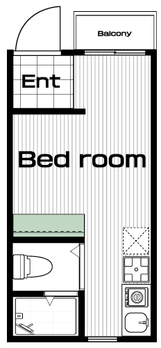 市ケ谷駅の賃貸 70,000円 間取り図