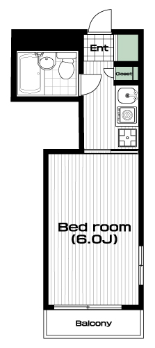 生田駅の賃貸 32,000円 間取り図