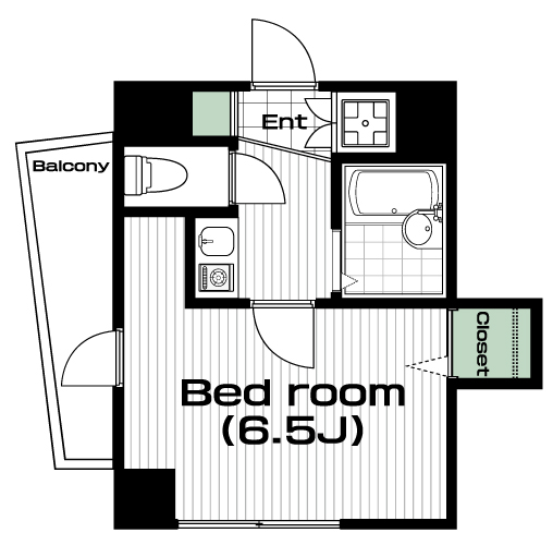 中井駅の賃貸 83,000円 間取り図