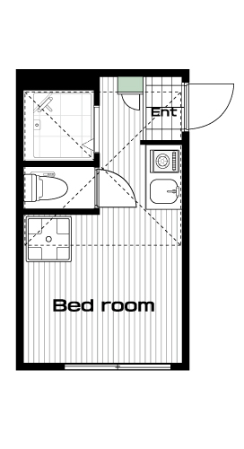 北千住駅の賃貸 57,000円 間取り図