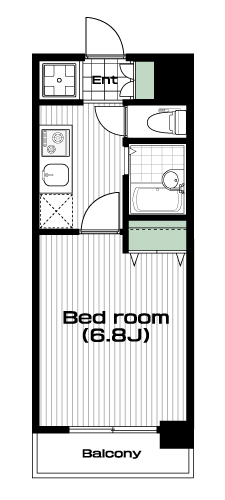 護国寺駅の賃貸 80,000円 間取り図