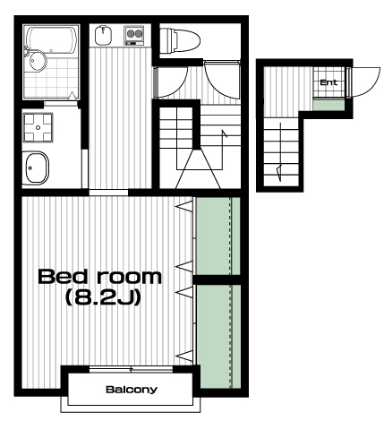鷹の台駅の賃貸 54,500円 間取り図