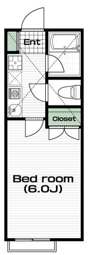 東伏見駅の賃貸 57,000円 間取り図