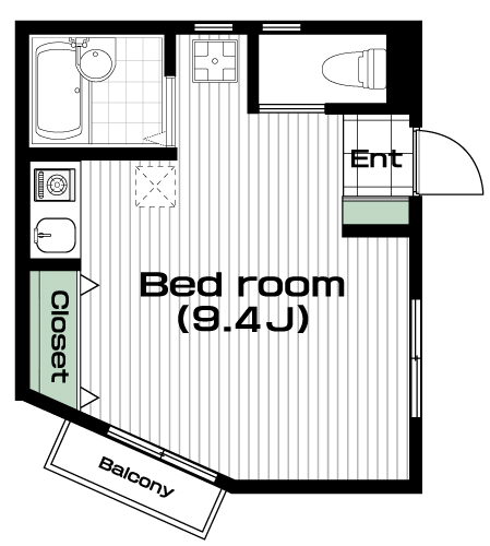 調布駅の賃貸 50,000円 間取り図