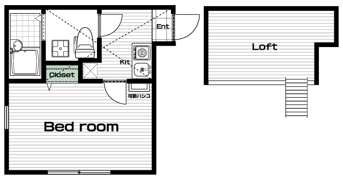 大倉山駅の賃貸 65,000円 間取り図