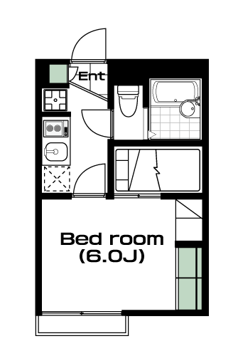 八王子駅の賃貸 58,000円 間取り図